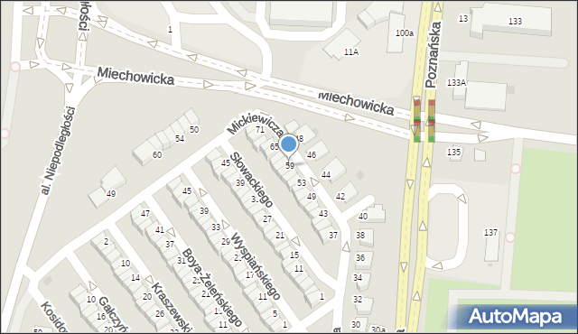 Inowrocław, Mickiewicza Adama, 59, mapa Inowrocławia