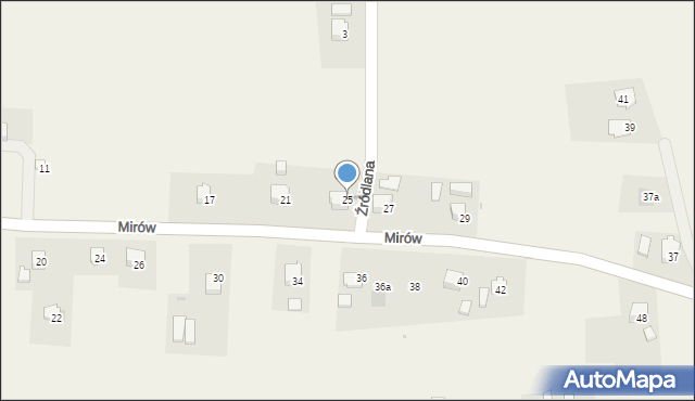 Iskrzyczyn, Mirów, 25, mapa Iskrzyczyn