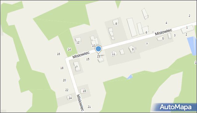 Izdebnik, Misiowiec, 13, mapa Izdebnik