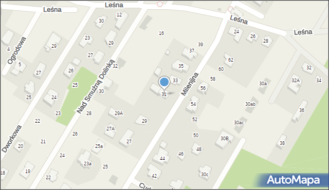 Jabłonna, Milenijna, 31, mapa Jabłonna