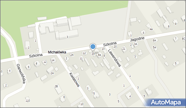 Jagodne, Michałówka, 13, mapa Jagodne