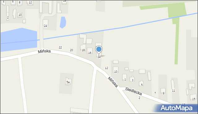 Jakubów, Mińska, 14, mapa Jakubów