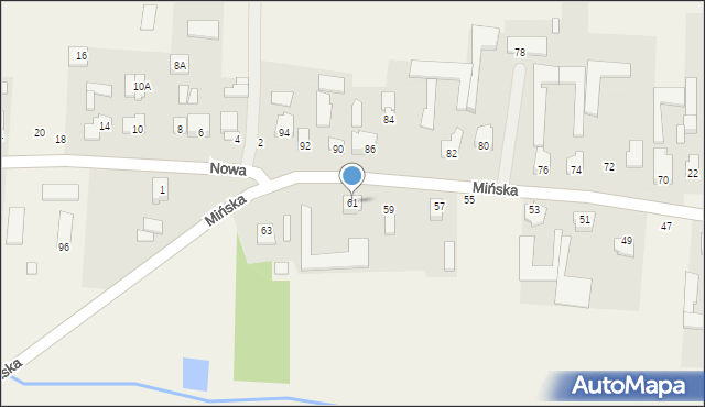 Jakubów, Mińska, 61, mapa Jakubów