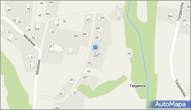 Janowice, Miodowa, 40H, mapa Janowice