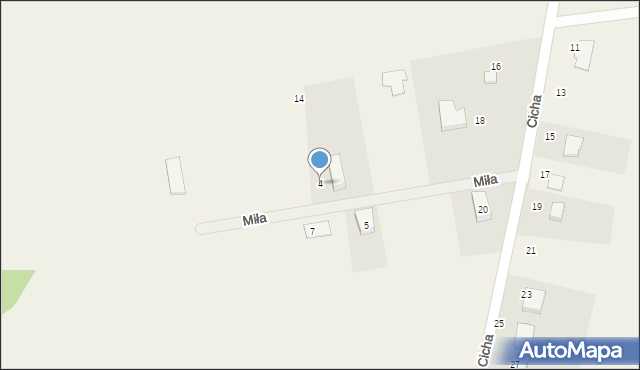 Jarszewo, Miła, 4, mapa Jarszewo