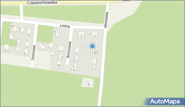 Jaskrów, Mirowska, 1, mapa Jaskrów