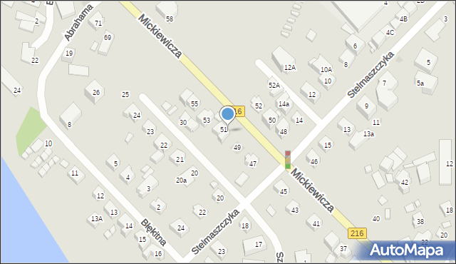 Jastarnia, Mickiewicza Adama, 51A, mapa Jastarnia