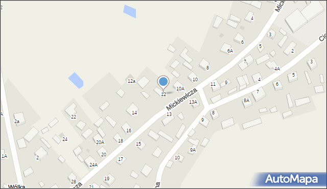 Jastkowice, Mickiewicza Adama, 12, mapa Jastkowice