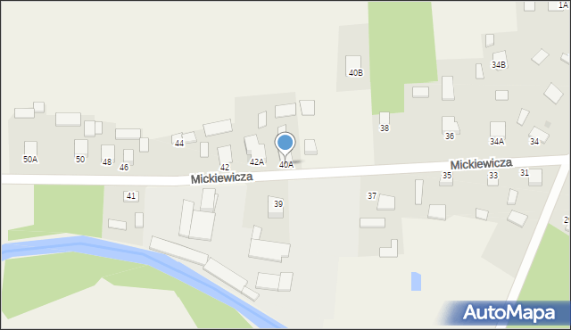 Jastkowice, Mickiewicza Adama, 40A, mapa Jastkowice