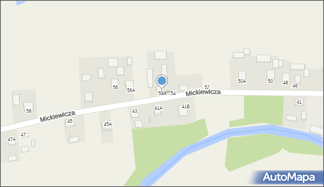 Jastkowice, Mickiewicza Adama, 54A, mapa Jastkowice