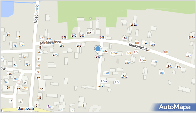 Jastrząb, Mickiewicza Adama, 169, mapa Jastrząb