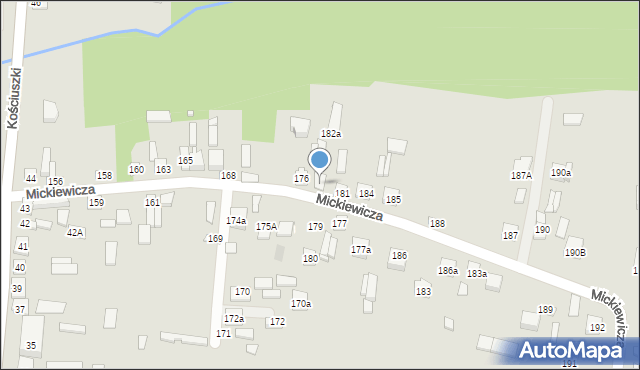 Jastrząb, Mickiewicza Adama, 182, mapa Jastrząb