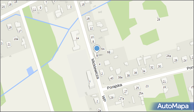 Jastrząb, Mickiewicza Adama, 6, mapa Jastrząb