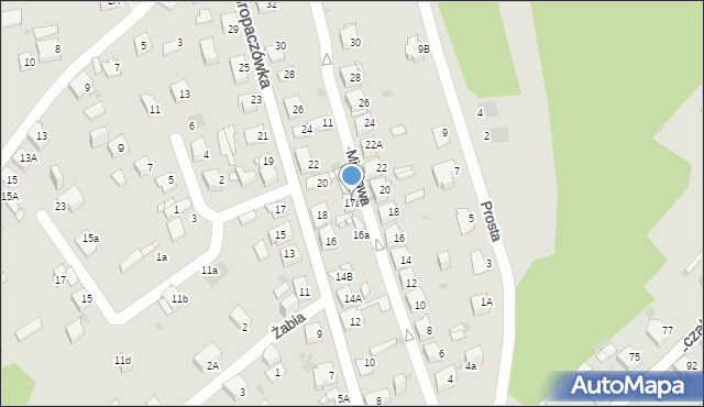 Jaworzno, Miodowa, 17a, mapa Jaworzno