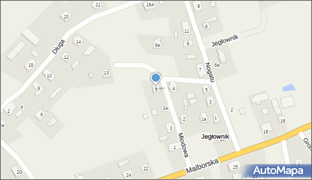 Jegłownik, Miodowa, 5, mapa Jegłownik