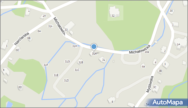 Jelenia Góra, Michałowicka, 31A, mapa Jelenia Góra