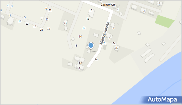 Jeszkowice, Międzywałowa, 8, mapa Jeszkowice