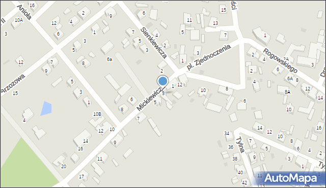 Kalety, Mickiewicza Adama, 3, mapa Kalety