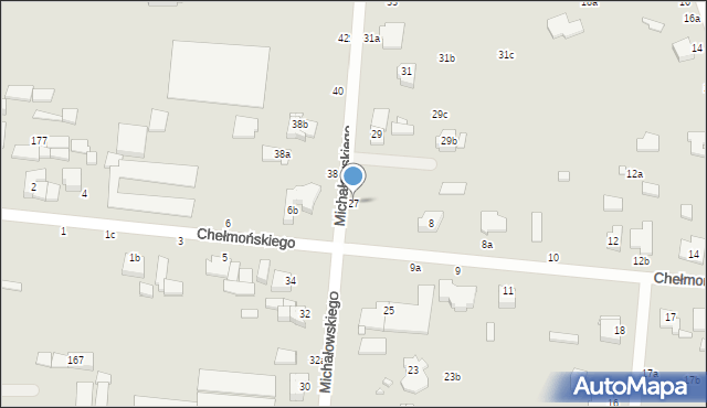 Kalisz, Michałowskiego Piotra, 27, mapa Kalisza