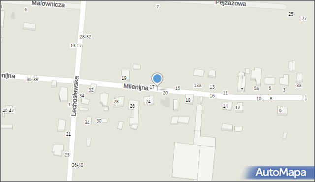 Kalisz, Milenijna, 22, mapa Kalisza