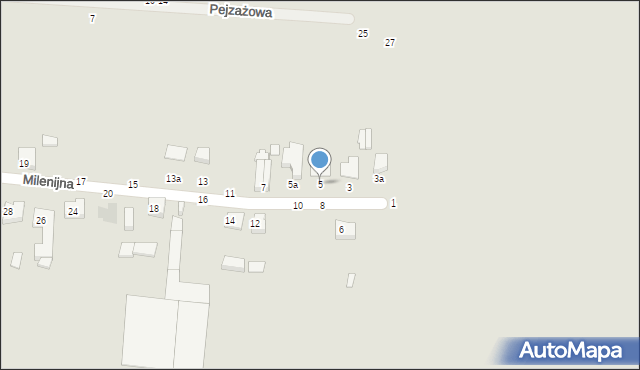 Kalisz, Milenijna, 5, mapa Kalisza