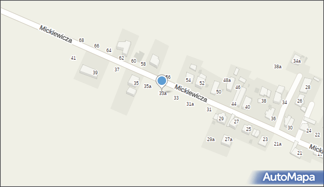 Kamień Śląski, Mickiewicza Adama, 33a, mapa Kamień Śląski