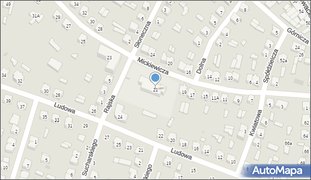 Kamieńsk, Mickiewicza Adama, 21, mapa Kamieńsk