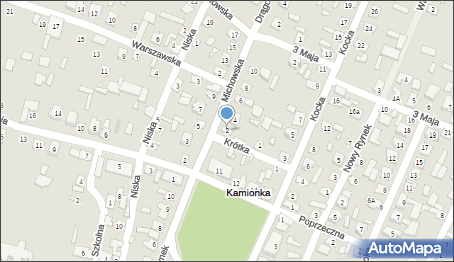 Kamionka, Michowska, 2, mapa Kamionka