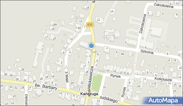 Kańczuga, Mickiewicza Adama, 5, mapa Kańczuga