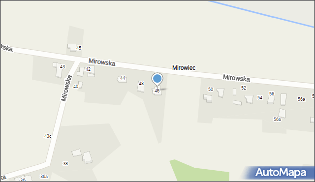 Kaniów, Mirowska, 46, mapa Kaniów