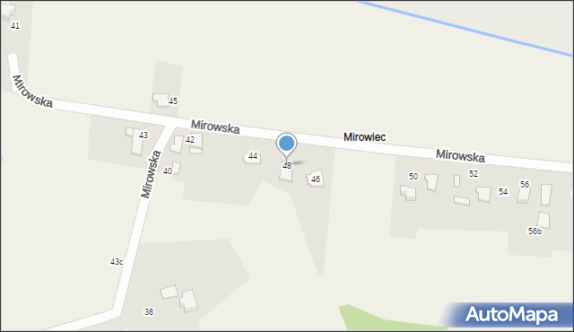Kaniów, Mirowska, 48, mapa Kaniów