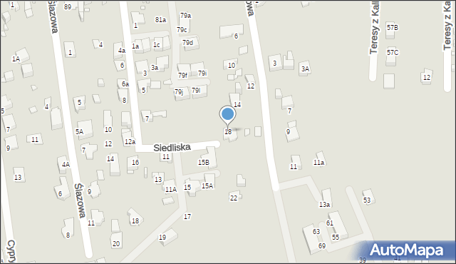 Katowice, Miętowa, 18, mapa Katowic