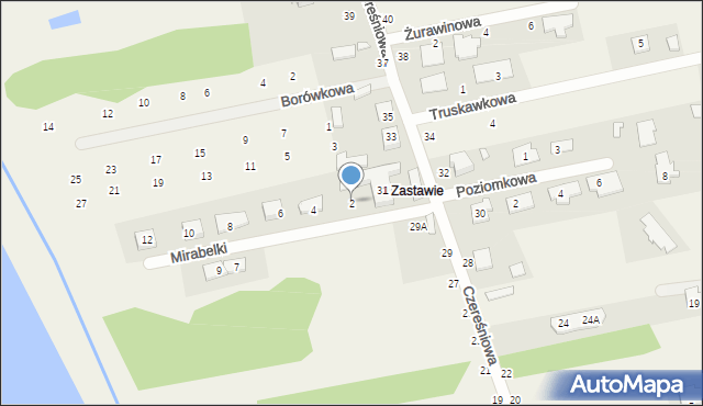 Kazimierów, Mirabelki, 2, mapa Kazimierów