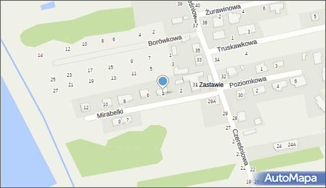 Kazimierów, Mirabelki, 4, mapa Kazimierów