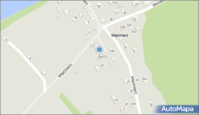 Kazimierz Dolny, Mięćmierz, 13A, mapa Kazimierz Dolny