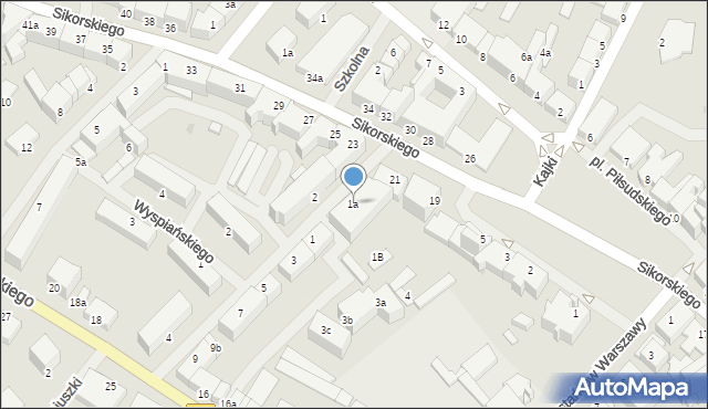 Kętrzyn, Mielczarskiego Romualda, 1a, mapa Kętrzyn