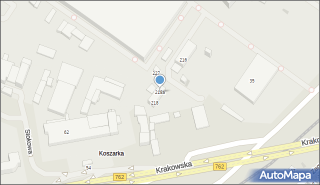 Kielce, Mielczarskiego Romualda, 218a, mapa Kielc