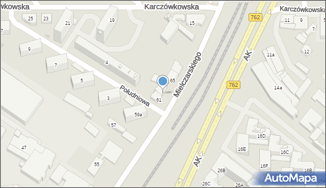 Kielce, Mielczarskiego Romualda, 63, mapa Kielc