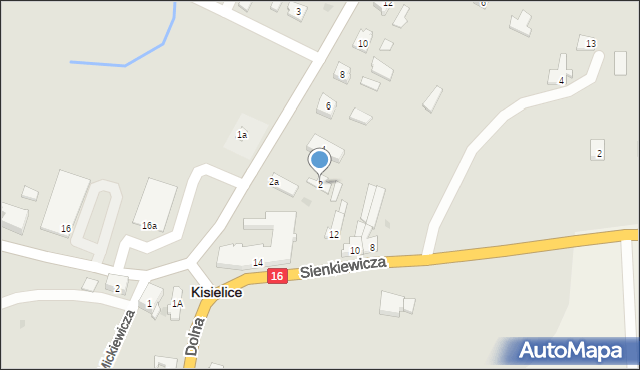 Kisielice, Mieczysława, 2, mapa Kisielice