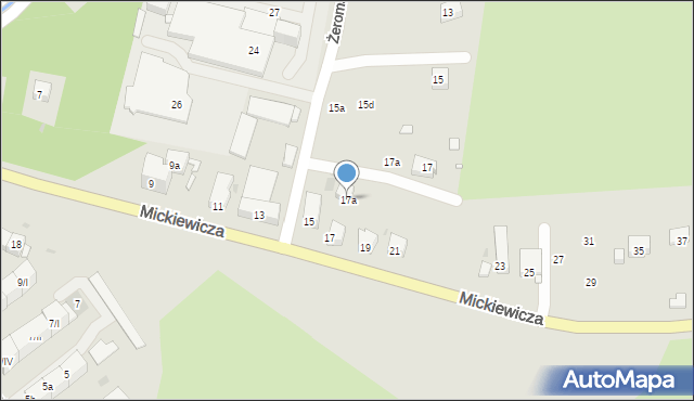 Kłodzko, Mickiewicza Adama, 17a, mapa Kłodzka