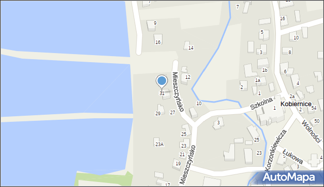 Kobiernice, Mieszczyńsko, 31, mapa Kobiernice