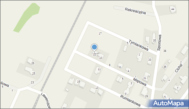 Kobierzyce, Miętowa, 12, mapa Kobierzyce