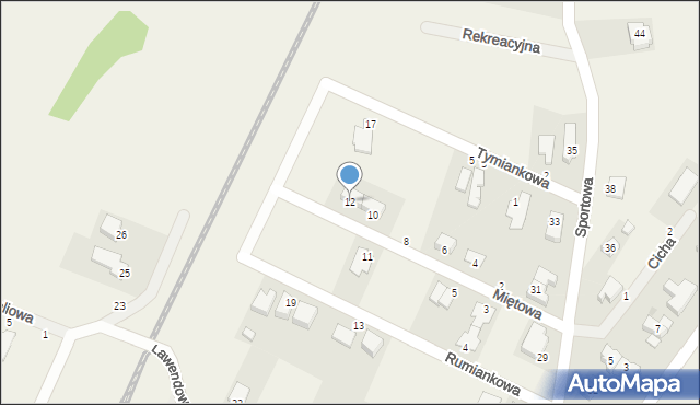 Kobierzyce, Miętowa, 12, mapa Kobierzyce