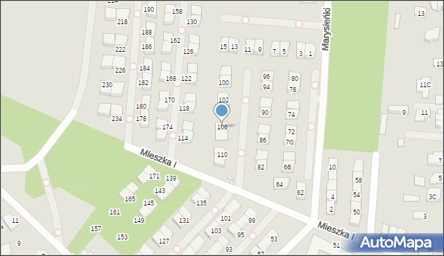 Kobyłka, Mieszka I, 106, mapa Kobyłka