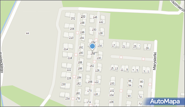 Kobyłka, Mieszka I, 158, mapa Kobyłka