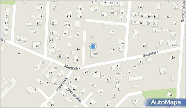 Kobyłka, Mieszka I, 20, mapa Kobyłka