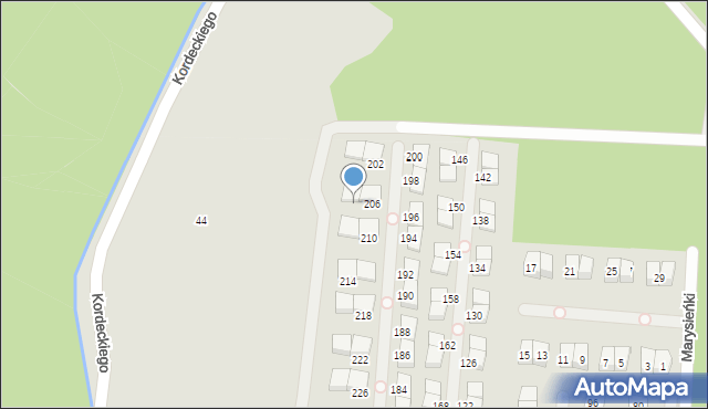 Kobyłka, Mieszka I, 208, mapa Kobyłka