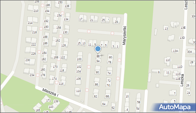 Kobyłka, Mieszka I, 96, mapa Kobyłka