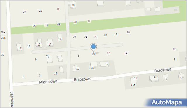 Kobylnica, Migdałowa, 10, mapa Kobylnica