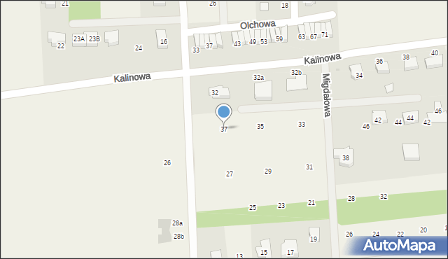 Kobylnica, Migdałowa, 37, mapa Kobylnica